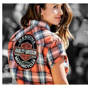 NWT Harley-Davidson Plaid Embellished Women XSP
